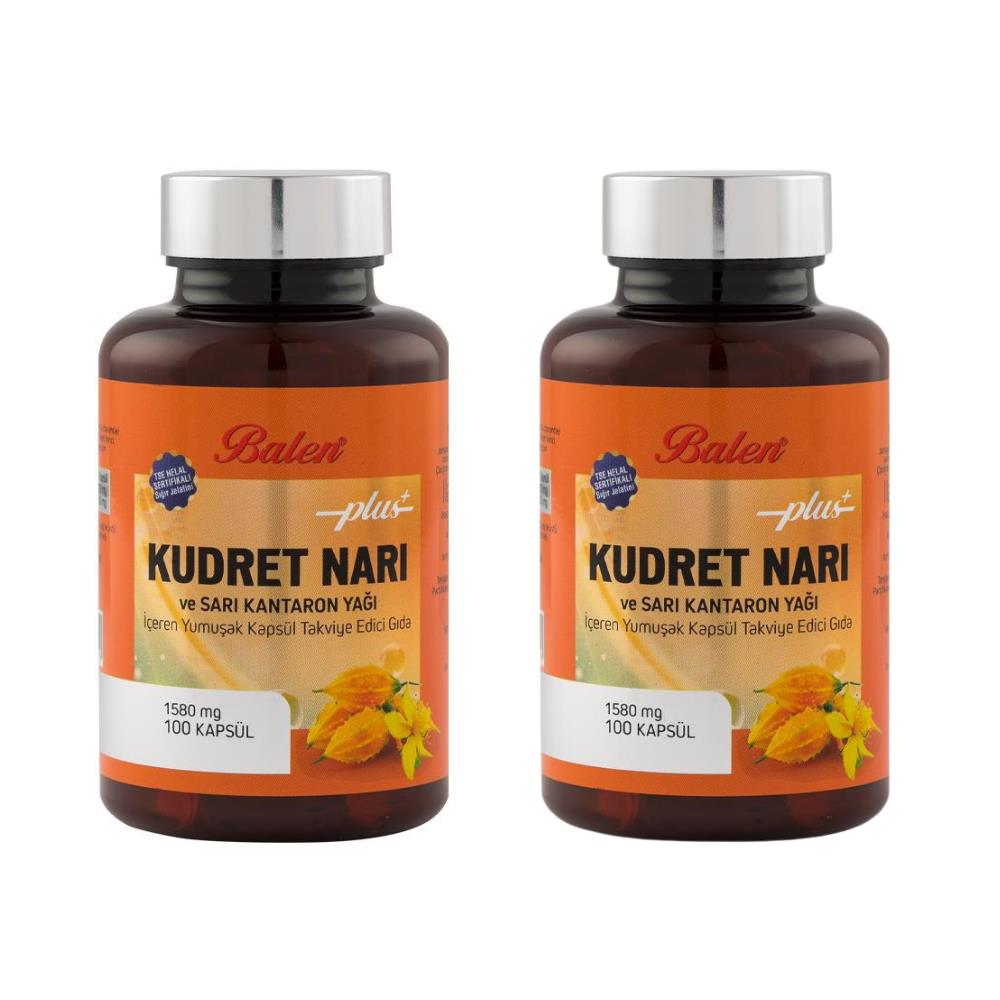 Balen Kudret Narı ve Sarı Kantaron Yağı İçeren Yumuşak Kapsül 2 kutu 1580 mg 100 Kapsül Balen Kudret Narı ve Sarı Kantaron Yağı İçeren Yumuşak Kapsül 2 kutu 1580 mg 100 Kapsül