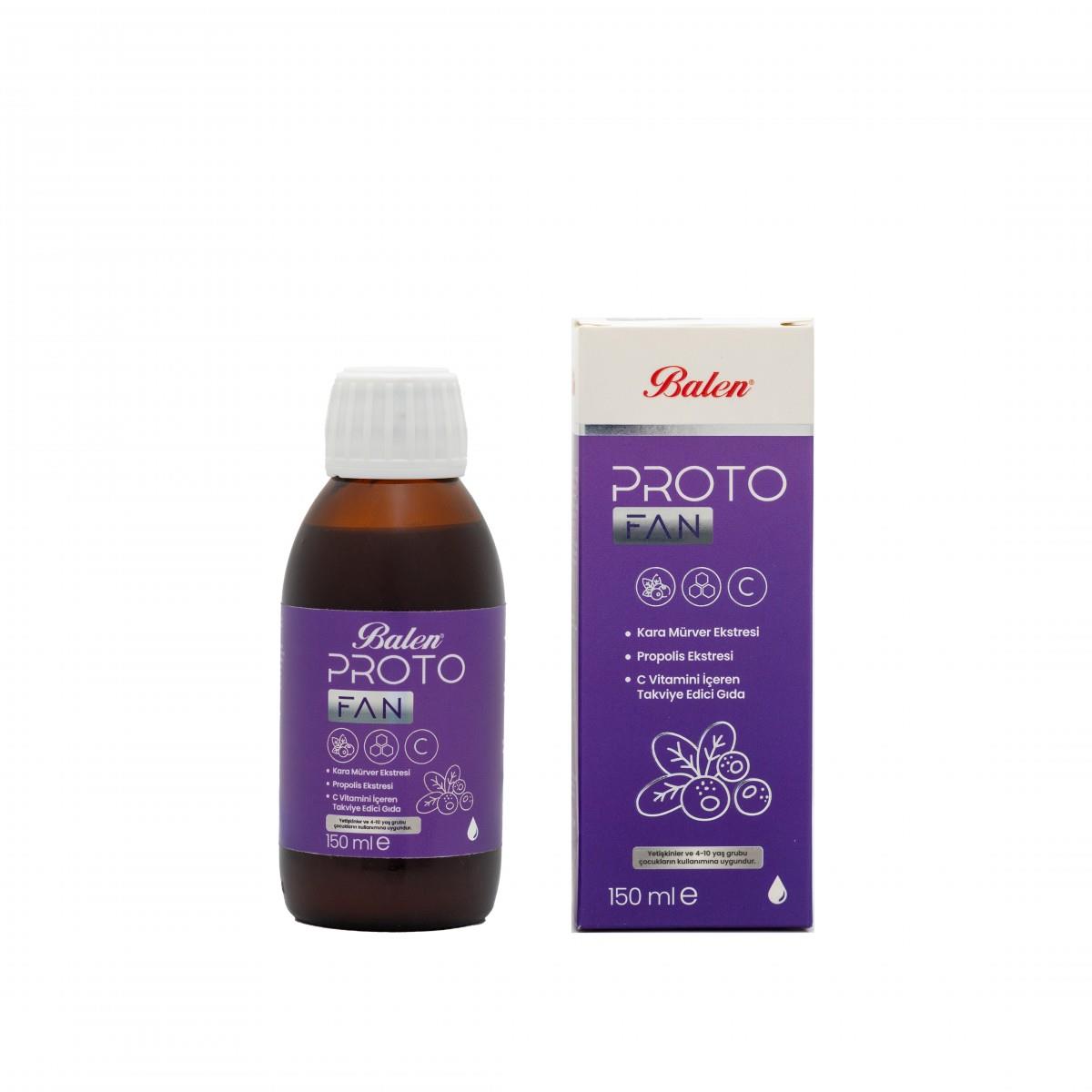 Balen Protofan Kara Mürver Ekstresi, Propolis Ekstresi ve C Vitamini İçeren Şurup 150 ml Balen Protofan Kara Mürver Ekstresi, Propolis Ekstresi ve C Vitamini İçeren Şurup 150 ml