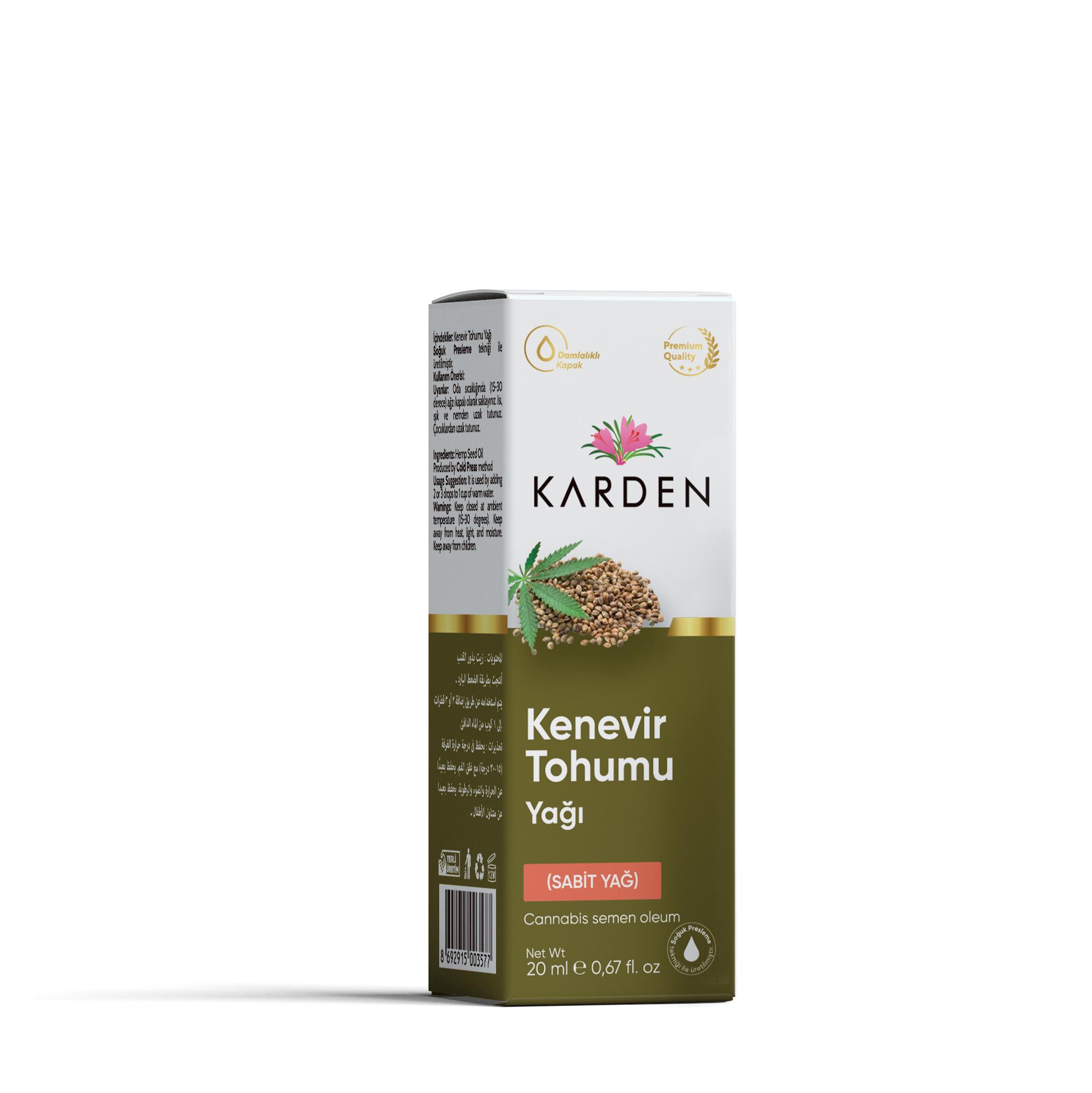 Karden Kenevir Tohumu Yağı 20 ml Karden Kenevir Tohumu Yağı 20 ml