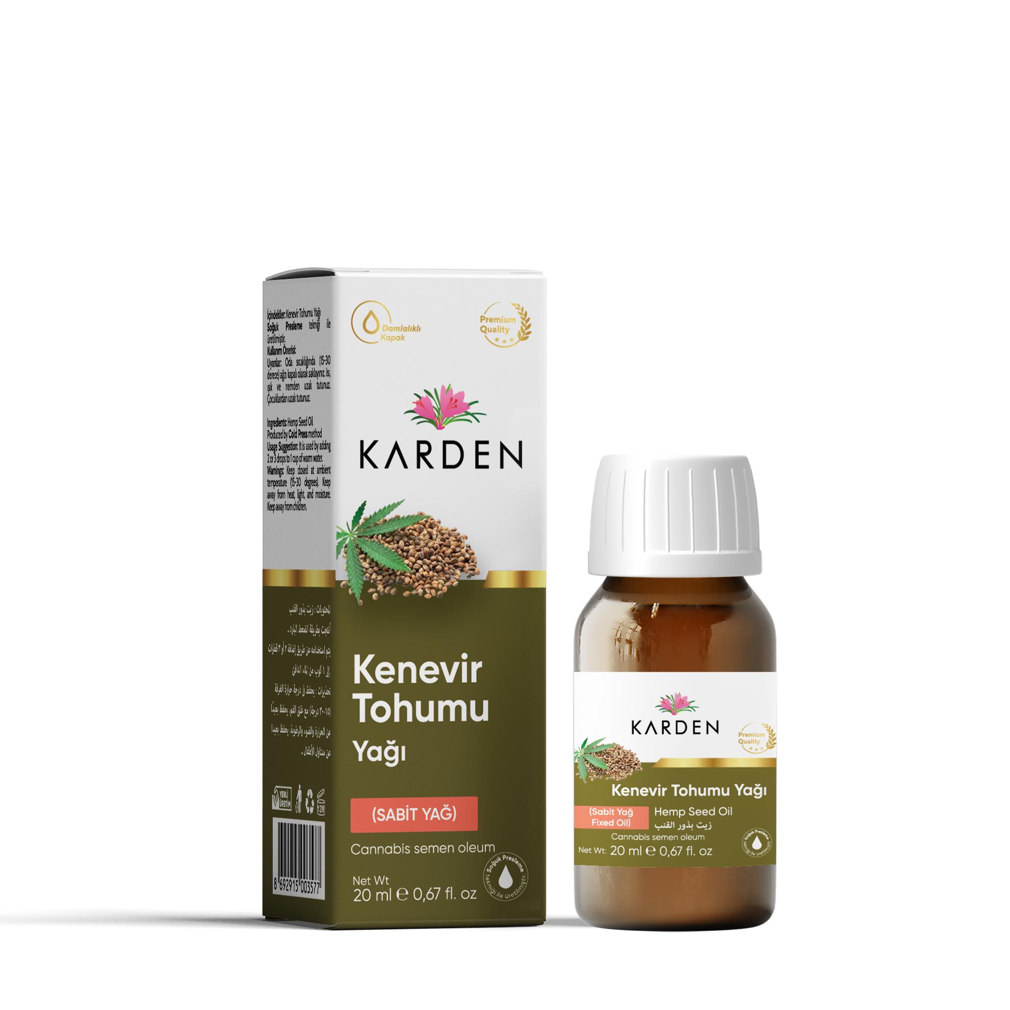 Karden Kenevir Tohumu Yağı 20 ml Karden Kenevir Tohumu Yağı 20 ml